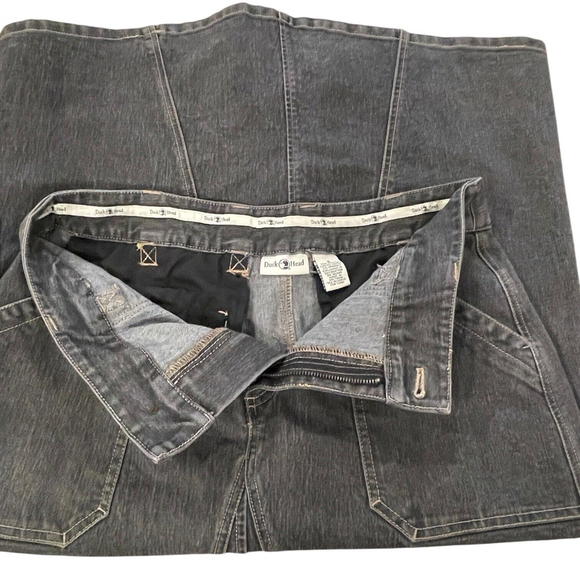 Vintage Duck Head Womens 8 Skirt Denim Jean Long Ankle Maxi Cargo Pockets Modest - Picture 6 of 16